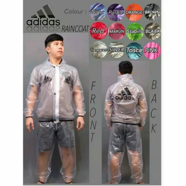 Jas hujan pria wanita adidas