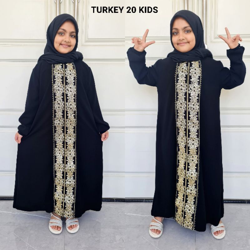 Gamis abaya anak perempuan terbaru murah Turkey 20 kids bisa couple