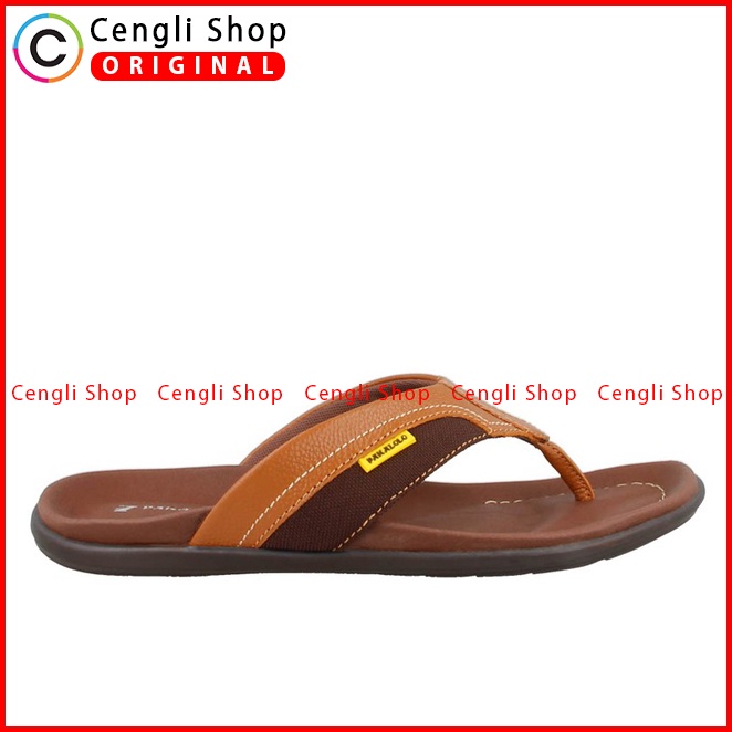 SANDAL JEPIT KULIT PAKALOLO PRIA ORIGINAL CASUAL ASLI COKLAT PB42