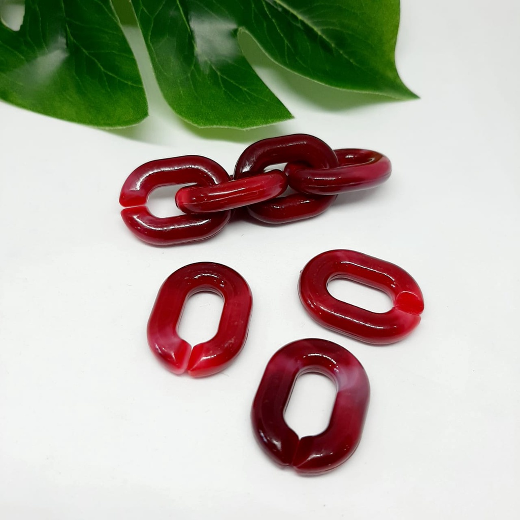 Manik-manik Rantai Tautan Plastik Akrilik rantai plastik bijian