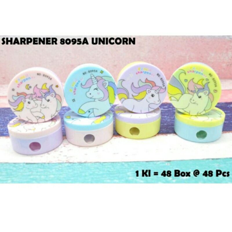 

Rautan unicorn bulat pastel (1 pcs) / serutan pensil unicorn / sharpener unicorn