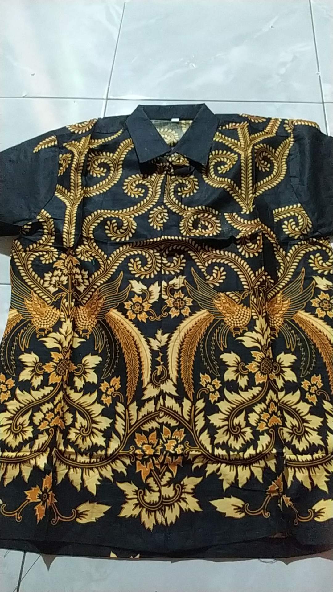 Batik Couple Ayah Dan Anak Motif Ulir Emas,sergam Batik Keluarga,batik Couple Keluarga Terbaru