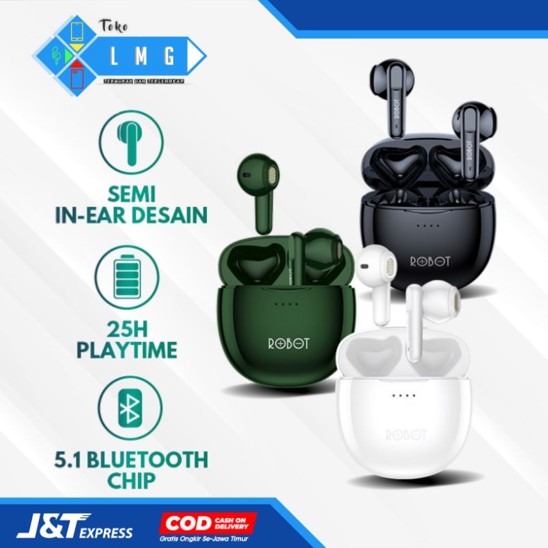 TWS ROBOT T10 Garansi Resmi