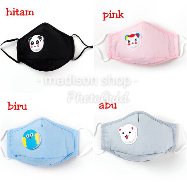 Masker Anak PM 2.5 Murah Masker Tebal Filter Insert Masker Kain Anak Masker Tebal Import