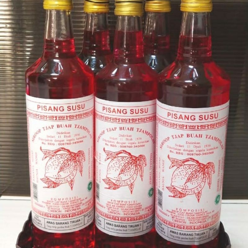 

Siroop tjap buah tjampolay pisang susu khas Cirebon