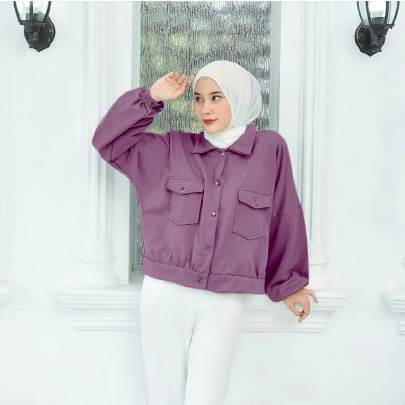 OLIN BUTTON | JAKET WANITA | size L