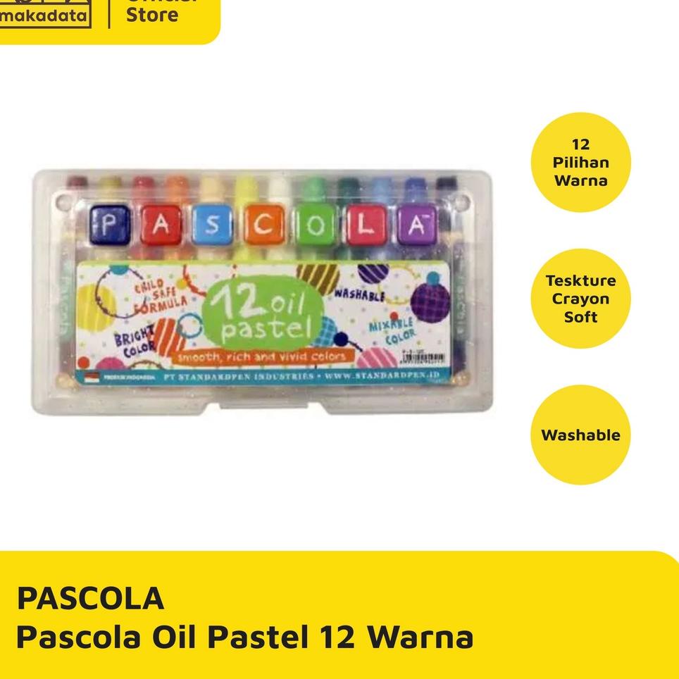 

GOGO Beli ||90v, CRAYON / OIL PASTEL PASCOLA ISI 12 WARNA MURAH