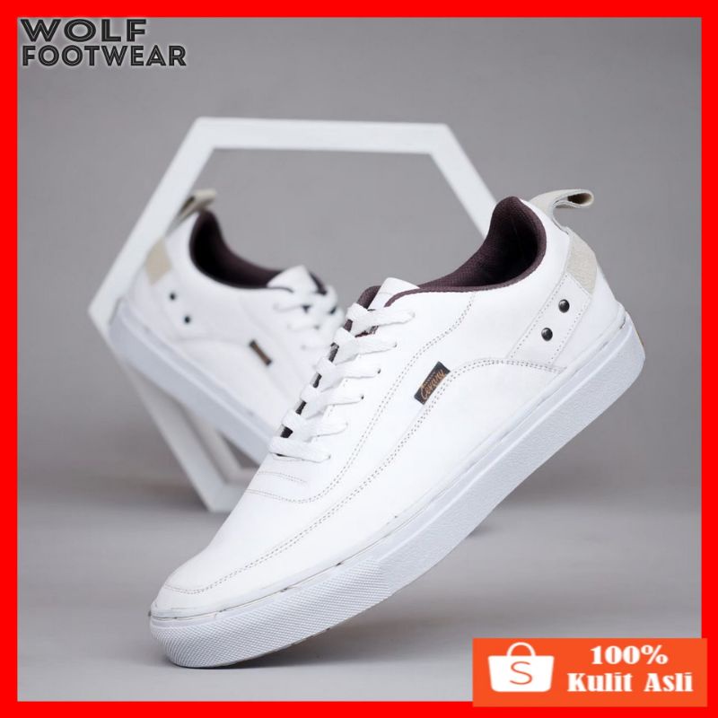 WOLF x CYRE| TERBARU !!! 100% KULIT ASLI SNEAKERS PRIA KASUAL SPORTY CEVANY DANTE COKLAT ORIGINAL ab