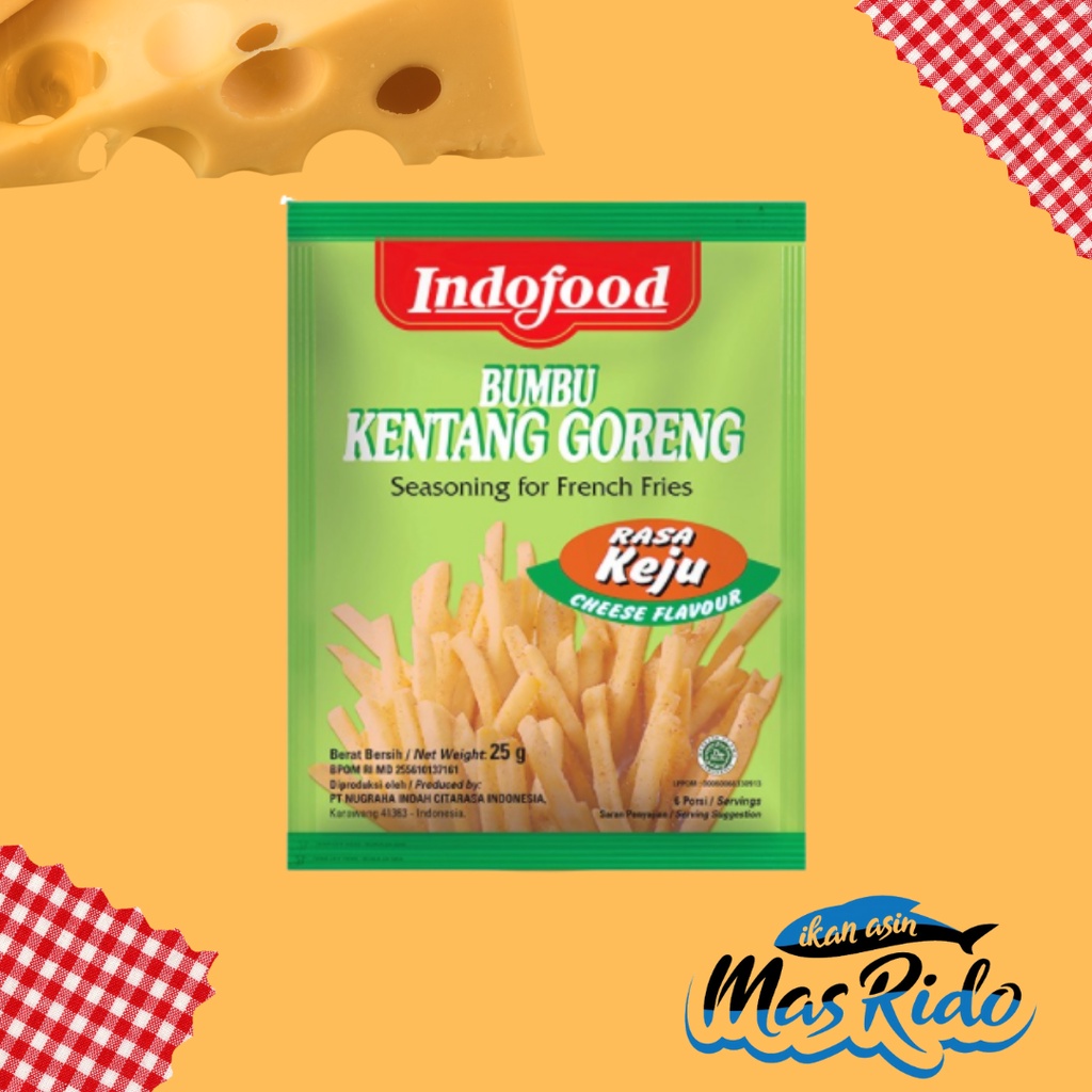 

Indofood Bumbu Kentang Goreng Rasa Keju Bubuk Keju Praktis Termurah