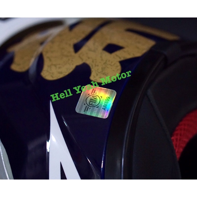 Hologram FIM buat Helm Ala Ala shoei Arai Shark HJC Suomy Nolan Pista KYT