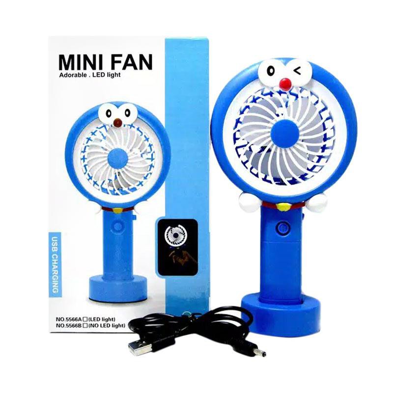 Kipas Angin Mini LED Portable Fan Keropi HK Doraem*n Mini*n