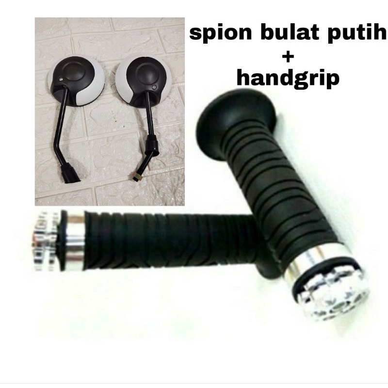 spion bulat Yamaha - Honda universal paket + handgrip