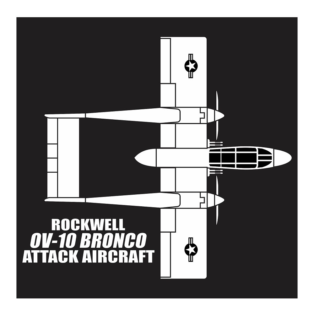 North American Rockwell OV-10 Bronco Aircraft, Cutting Sticker