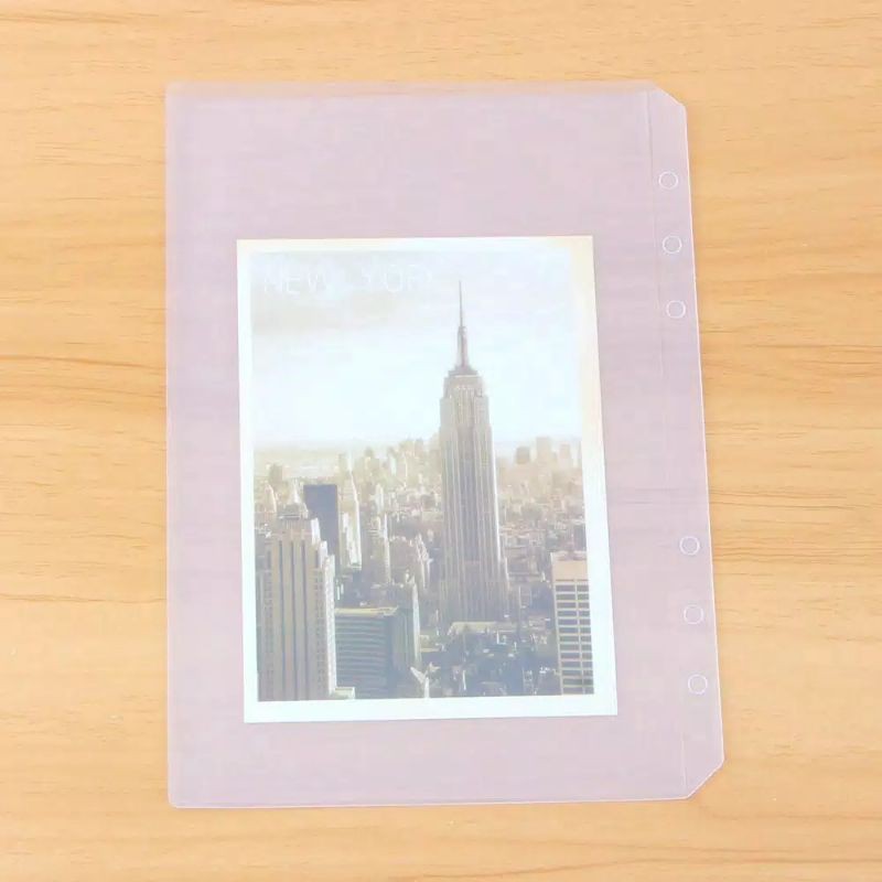 

a6 Dompet Folder Bahan PVC dengan Resleting untuk Simpan Kartu / Planner