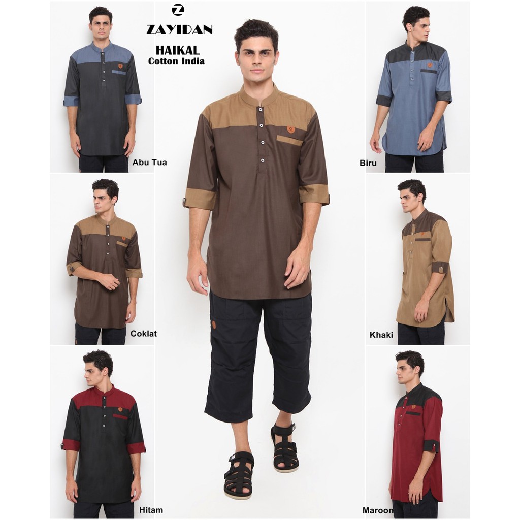 Zayidan Baju Koko Muslim Pria Haikal Series - Koko Muslim Pria Dewasa By Zayidan