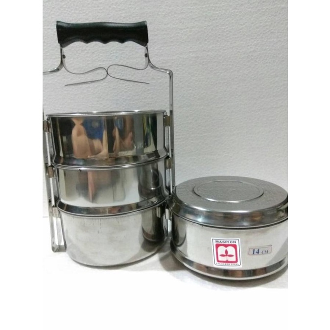 #####] Maspion rantang stainless susun 4 / rantang 14cm