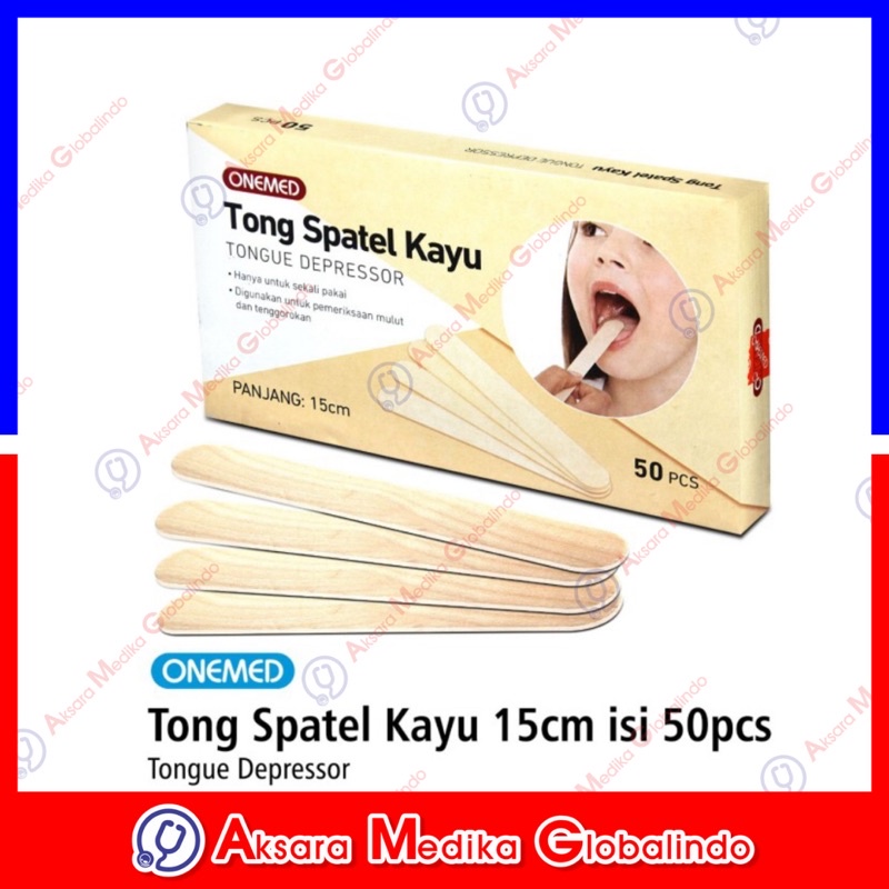 Wooden Tong Depressor Spatula Lidah Kayu Tongue Spatel #AMG