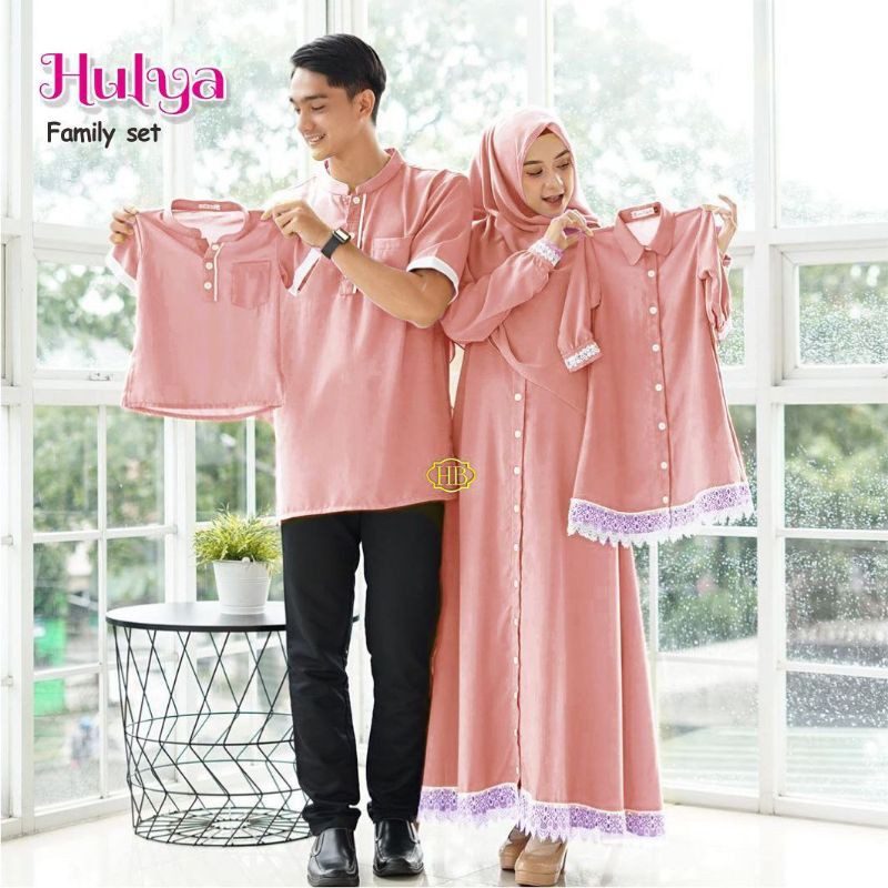 Couple Gamis Keluarga Hulya//M.L.XL.XXL Familly Set • Koko Gamis Anak 4-10th • Baju Couple Keluarga
