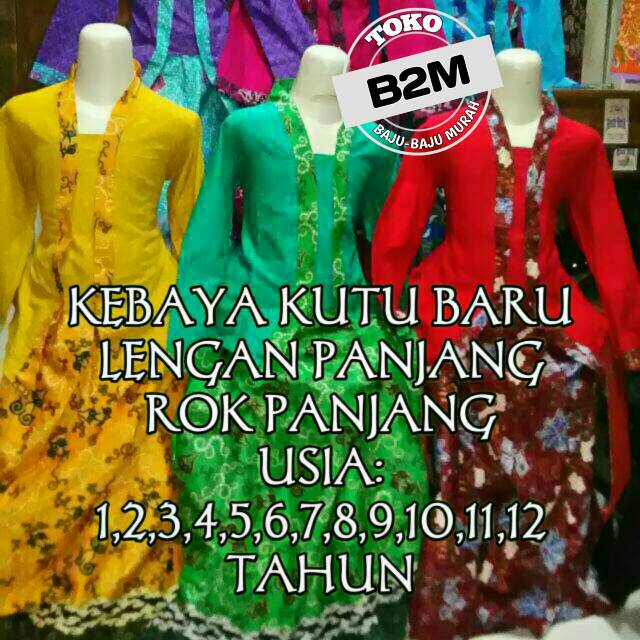 KEBAYA ANAK USIA 1,2,3,4,5,6,7,8,9,10,11,12 Tahun  KUTU BARU ANAK MURAH LENGAN PANJANG