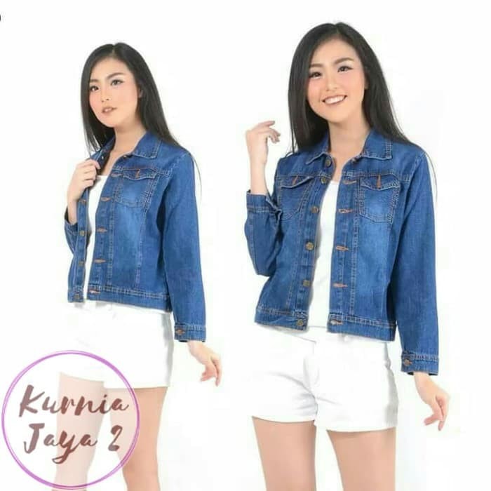 Terbagus Jaket blazer Denim Jeans Trendy Modis Standar Big Size Model Terlaris W ES2XU7