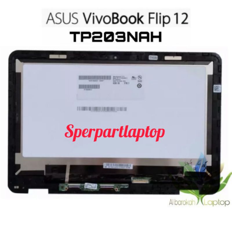 Lcd led asus tp203 tp203n tp203nah tp203mah touchscreen front bezel
