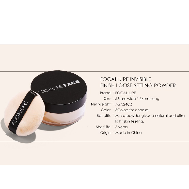 Focallure Loose Powder Oil Control Focallure Loose Powder Focallure Bedak Tabur Focallure Bedak Focallure Focallur Foccalure Focalure