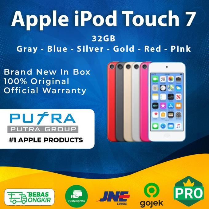 iPod Touch 2019 7th 7 Gen 32GB Grey - Gold - Silver - Red - Blue -Pink Termurah