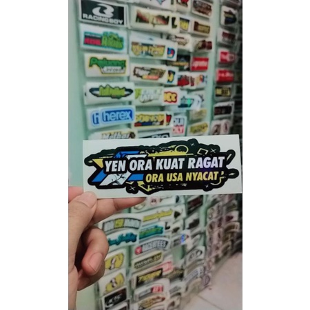 sticker printing YEN ORA KUAT RAGAT ORA USAH NYAVAT