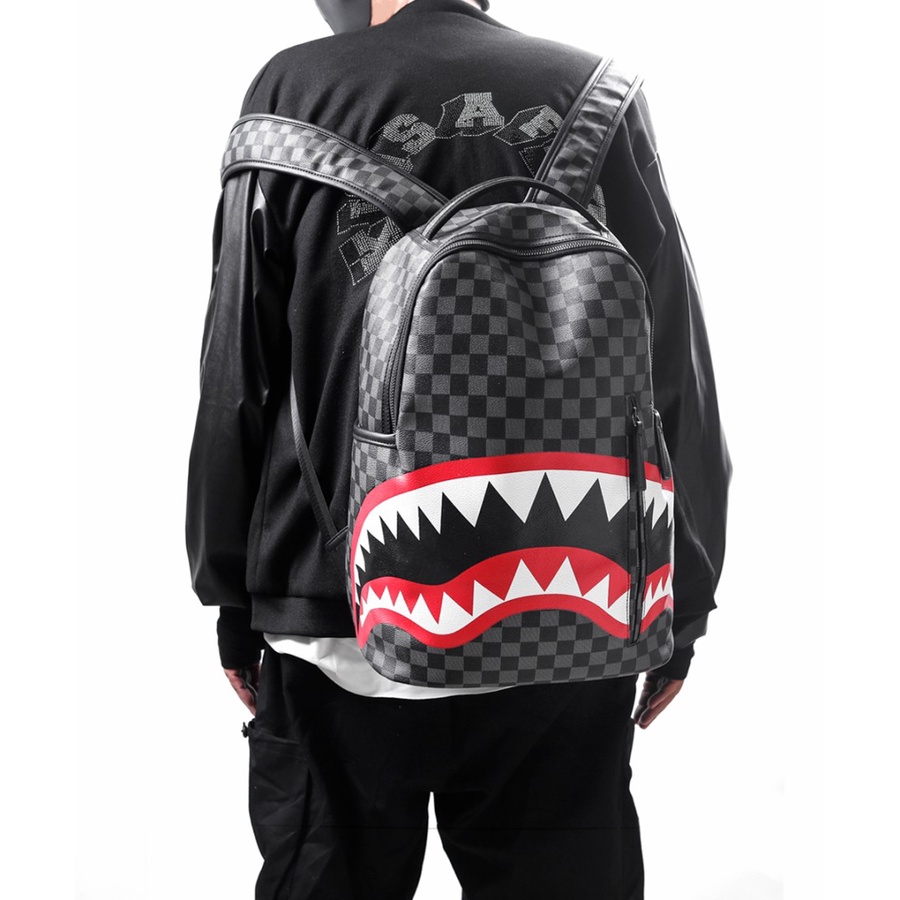 Tas Ransel Kulit Pria Backpack Pria Tas Kuliah Pria T-Rex Monogram