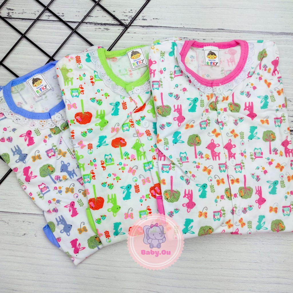 Setelan Bayi Panjang Motif Animal Forest / Setelan Piyama Bayi / Baju Bayi Panjang Rifky