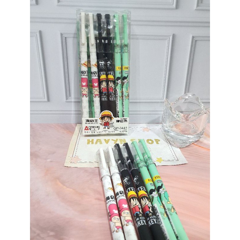 (12pc) pen bisa hapus/pen gel hapus/erasable pen/pen hapus lucu fancy ODEMEI-3441 One PIECE