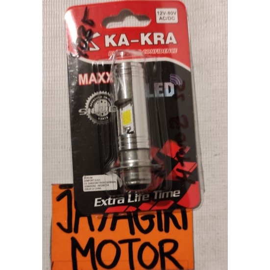 Lampu Bohlam LED 12V-80V Motor AC/DC KaKra Bohlamp Headlight Bulb Blub Super Bright Kaki Ka-Kra Bohl