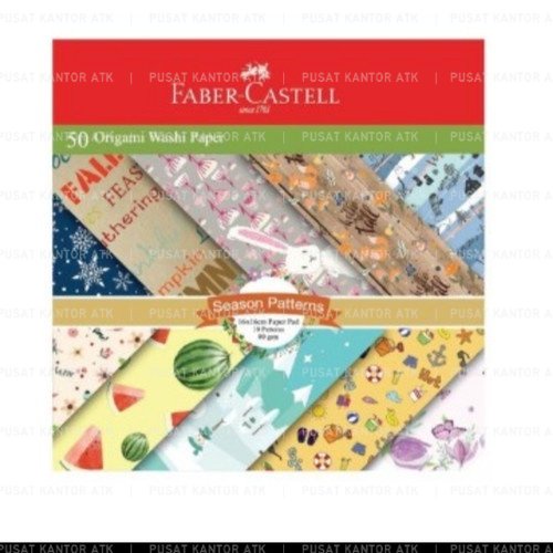 

Origami Faber Castell Kertas Washi Paper 16 x 16 Kerajinan Seni Lipat Motif Season Pattern Kertas Berwarna