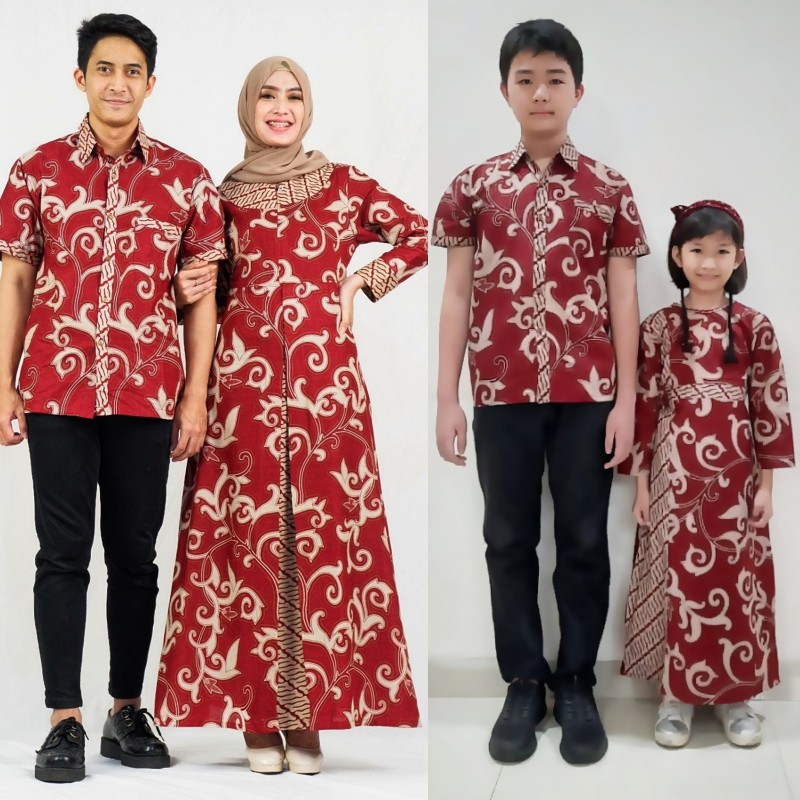 Zola_Batik Batik Couple Keluarga Batik Sarimbit Keluarga Gamis Katun Premium Ameta