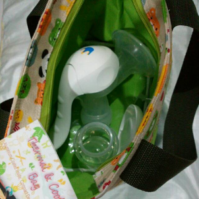 Tas cooler bag tas bekal tempat penyimpan asi susun FREE ice cool BESAR thermal bag kado bayi lahir