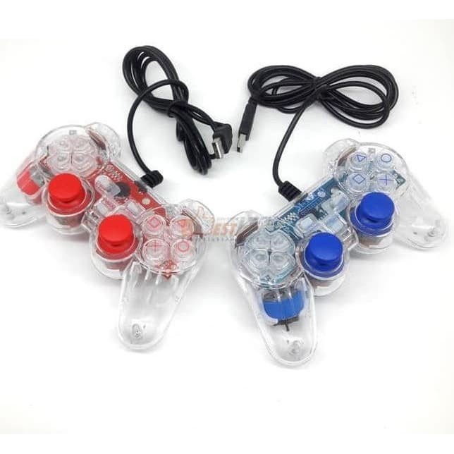 M TECH Gamepad Joystik MT-830 Transparan Single / Double