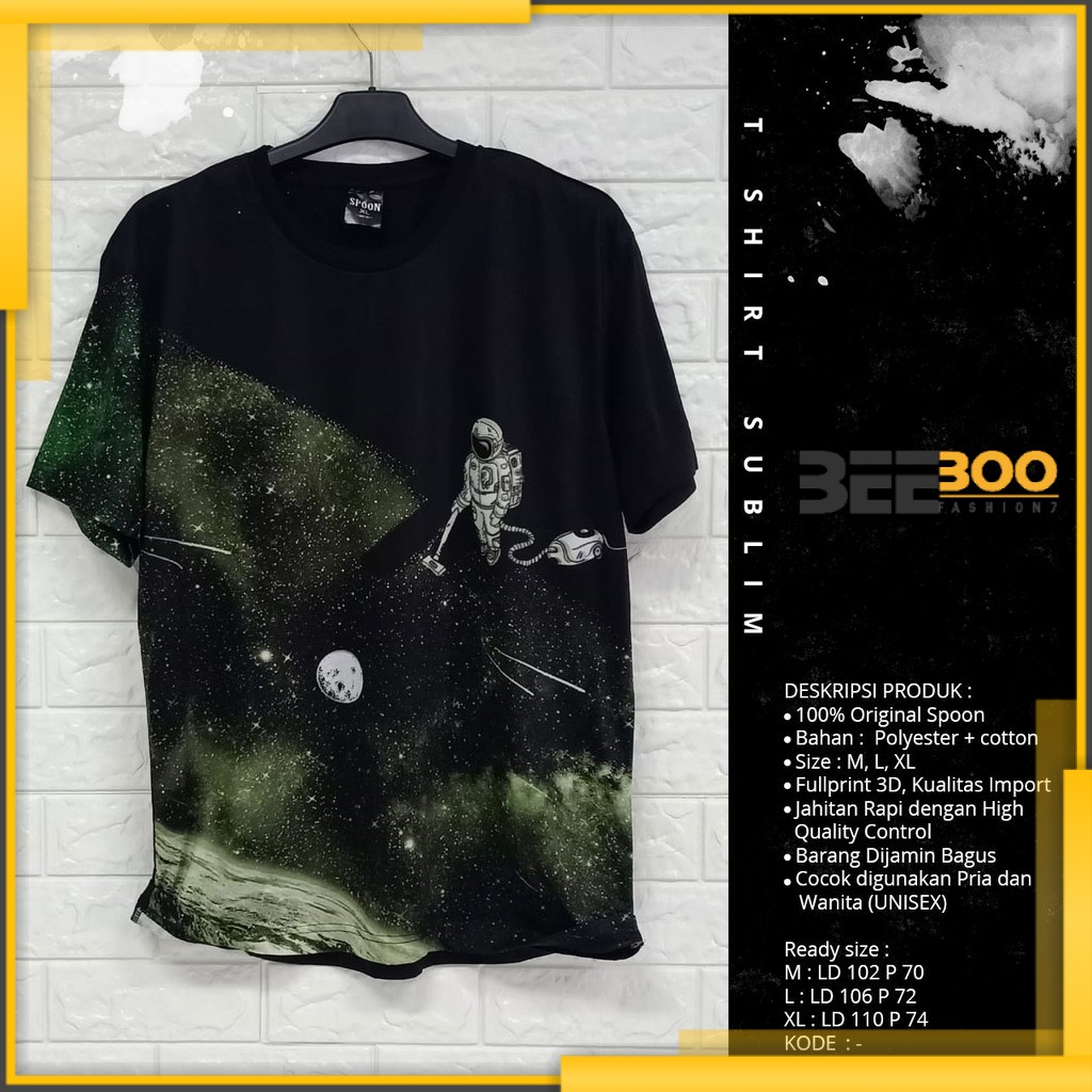 [BEEBOO] KAOS PRINTING 3D SUBLIM PRIA/WANITA SPACE VACUM