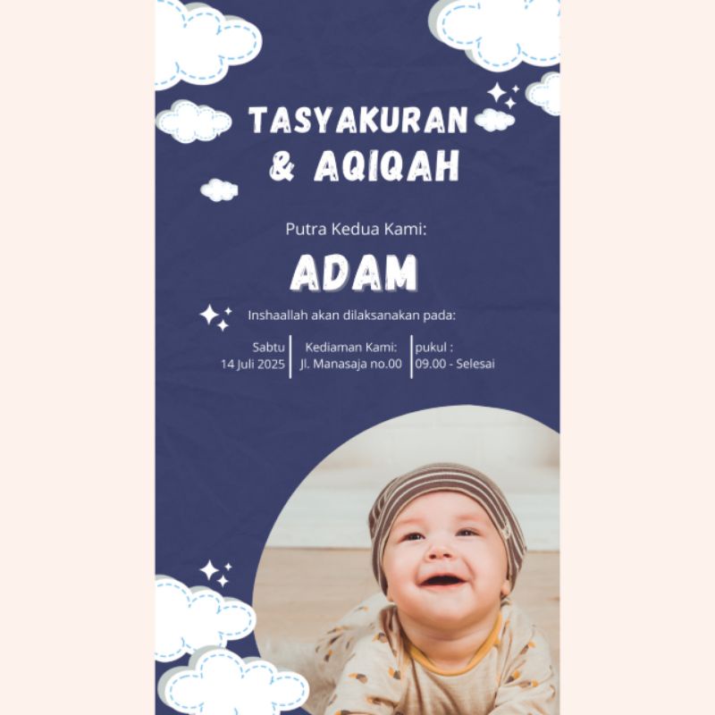 UNDANGAN DIGITAL TASYAKURAN AQIQAH ANAK #2