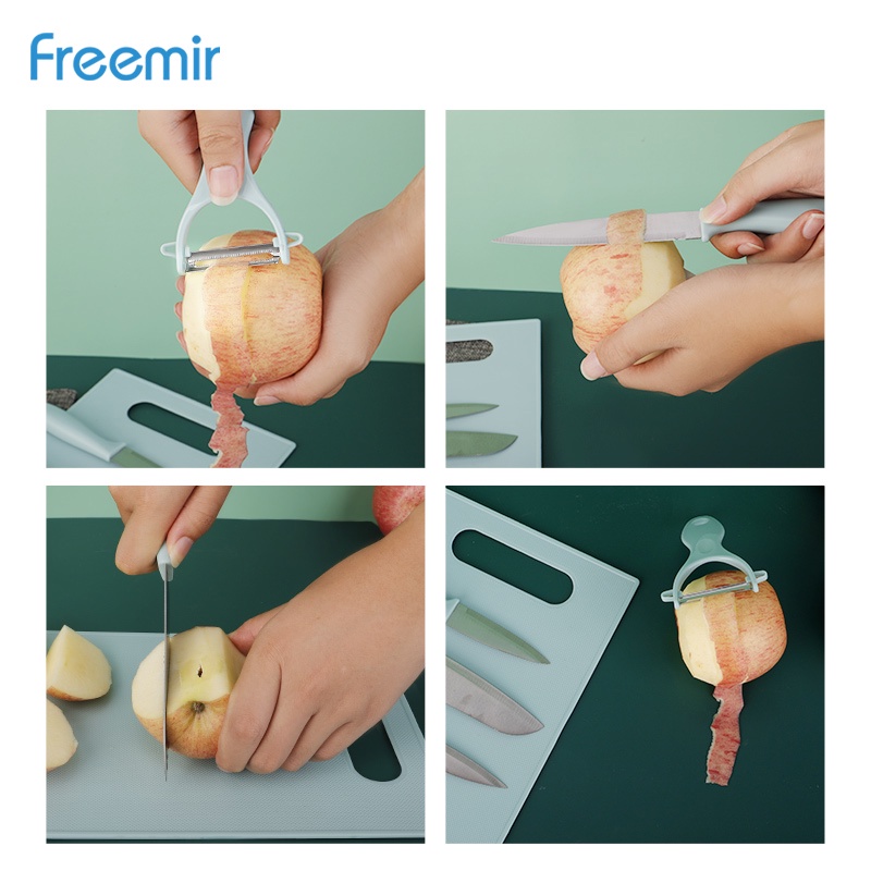 freemir Pisau Set 5 in 1 Stainless Steel Pisau Dapur Pisau Kecil Pisau Buah Pisau Mini Knife Set 5 in 1 Pisau Buah Sayur Makanan