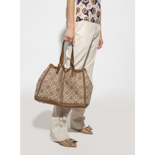 Tory Burch T Monogram Jacquard Large Tote Bag (81803)