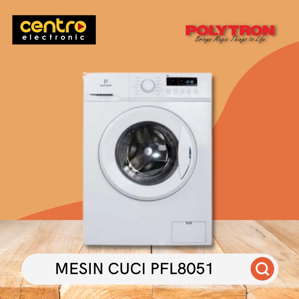 POLYTRON MESIN CUCI FRONT LOADING WONDER WASH PFL8051 / PFL 8051