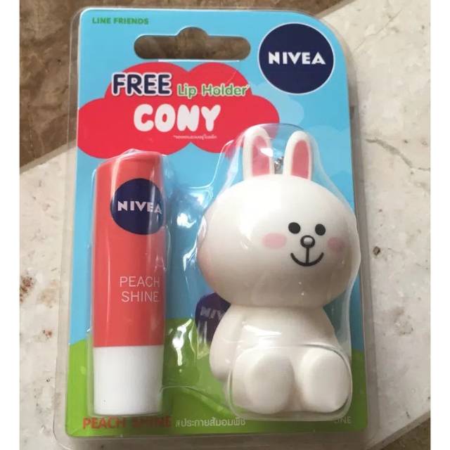 [THAI - CONY] PEACH SHINE LIPBALM NIVEA SALLY ORI THAILAND / ORIGINAL ASLI LIP BALM