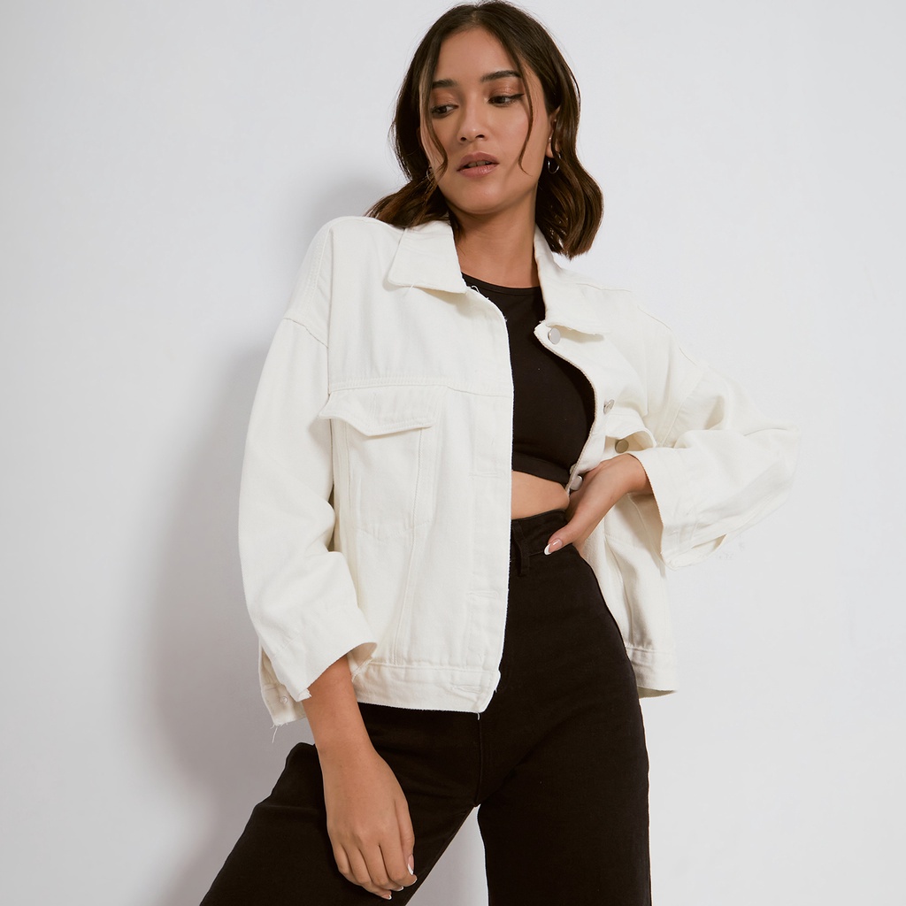 VIERLIN - oversize jaket jeans 303