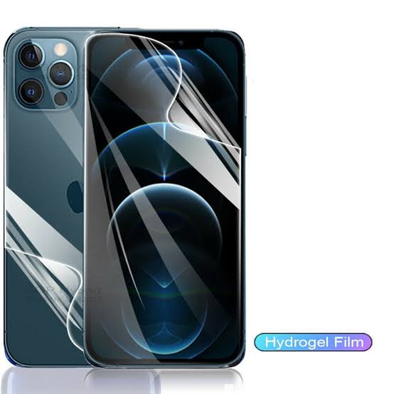 Hydrogel Clear Front-Back iPhone 13 13PRO 13PROMAX 13Mini 12 12Mini 12PRO 12PROMAX 12Mini Hidrogel Full Cover-Ful Coverage Bening Glossy-Glosy Jelly-Jel Hydro Depan-Belakang Antigores-Anti Gores Transparan-Transparent Tipis-Bagus-Laris PROMAX PRO MAX Mini