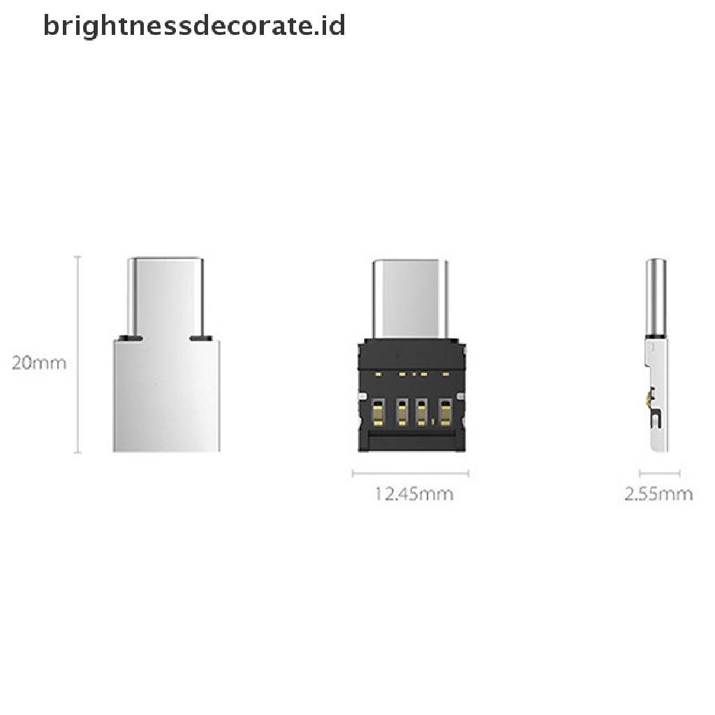 Adaptor Konverter Usb-C 3.1 Tipe C Male Ke Usb Female