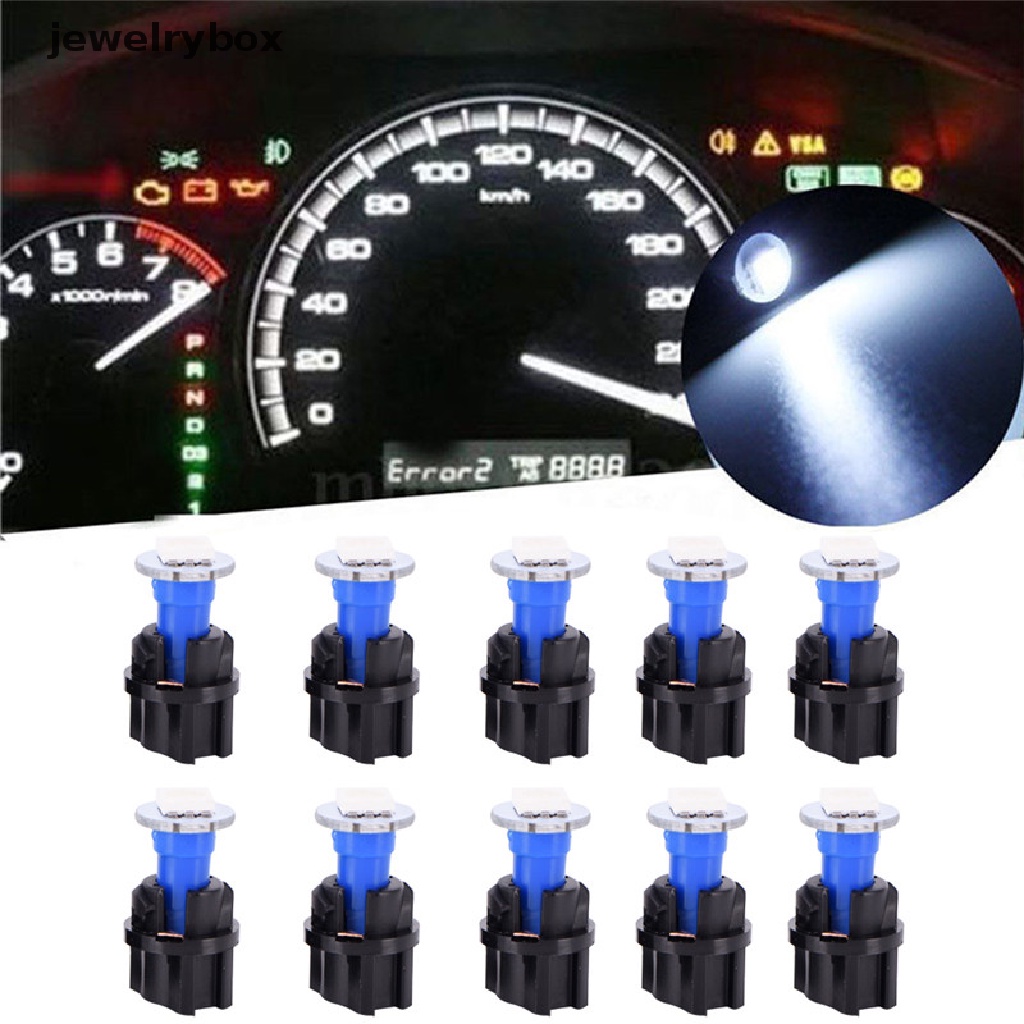 (Box) 10 Pcs Lampu Bohlam LED T5 5050 Untuk Panel Instrumen Dashboard Mobil