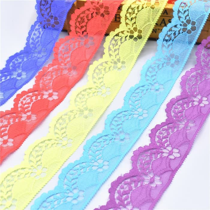 AFRICAN Embroidered Lace Ribbon 40mm (per meter)