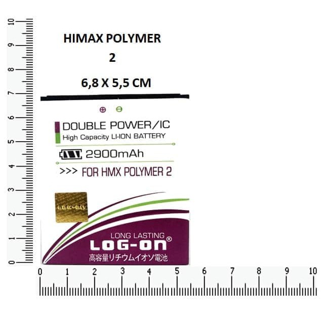 BATERAI LOG ON HIMAX POLYMER 2 DOUBLE POWER BATRE