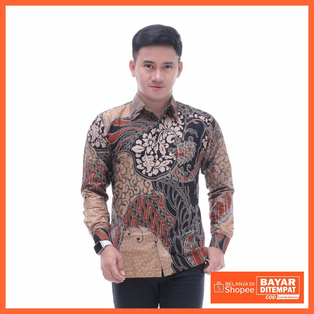 NEW ARRIVAL PROMO BIG SALE KEMEJA BATIK PRIA PREMIUM MOCCA LENGAN PANJANG M L XL ATASAN COWOK KATUN HALUS