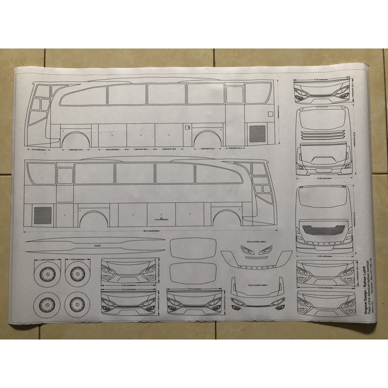 Pola Miniatur Bus Jetbus HD 1:20